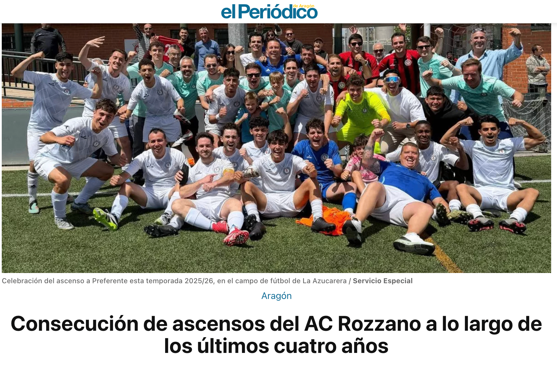 Noticia en El Periódico de Aragón